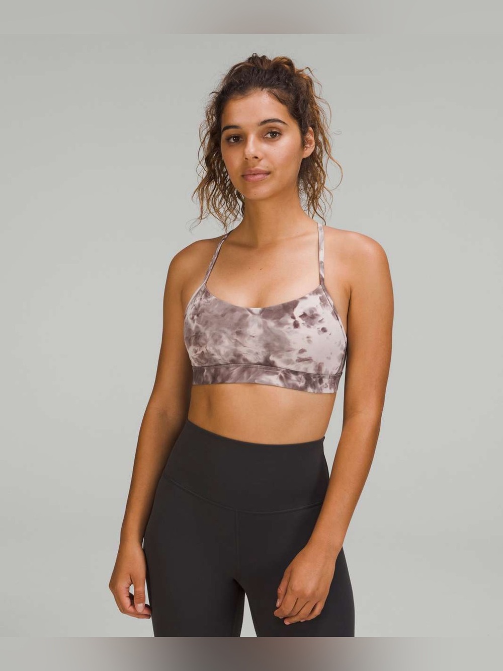 Lululemon Flow Y Nulu Bra  Diamond Dye Mink Bery Lunar Rock Shadow Grey